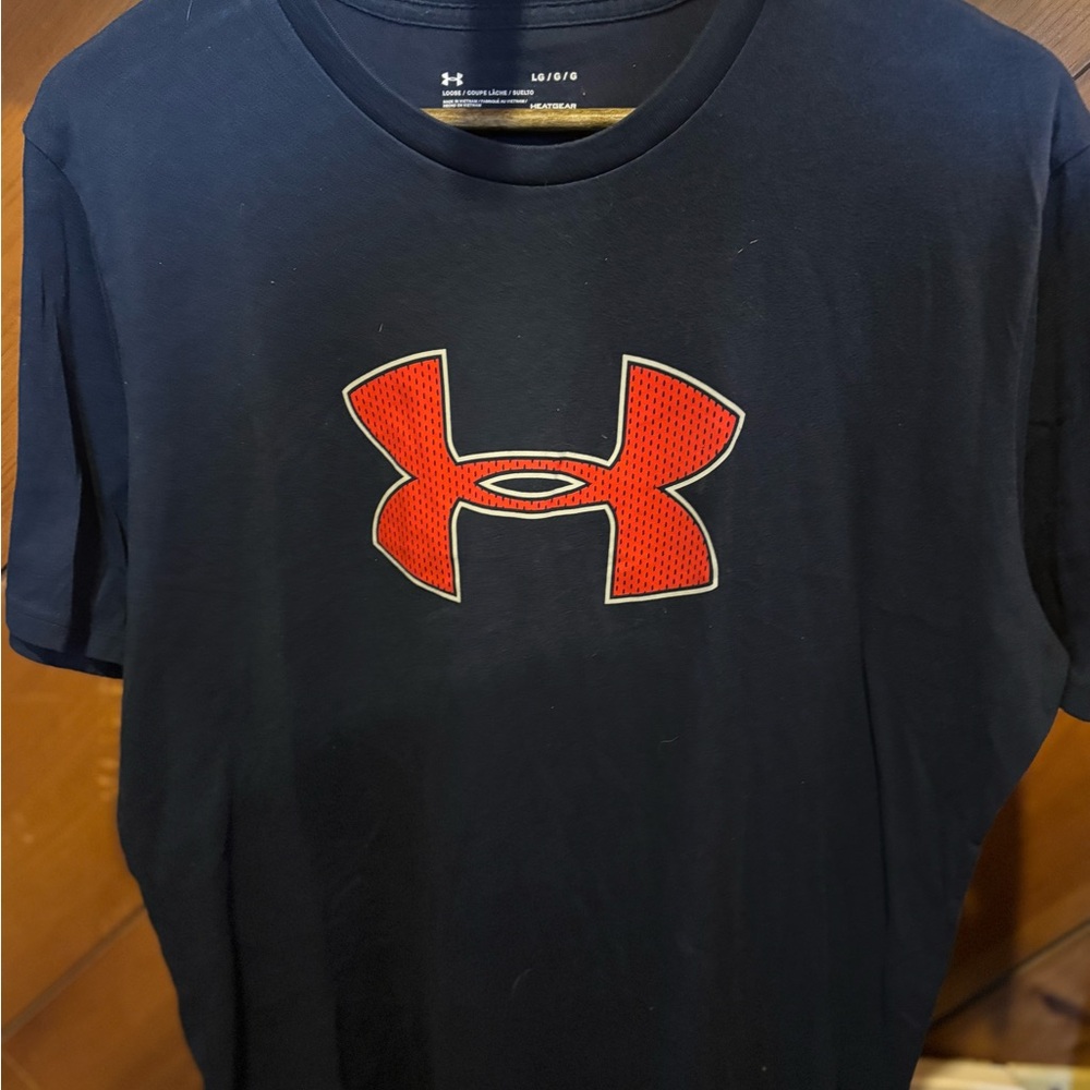LG Men's Black T-Shirt with Red Logo